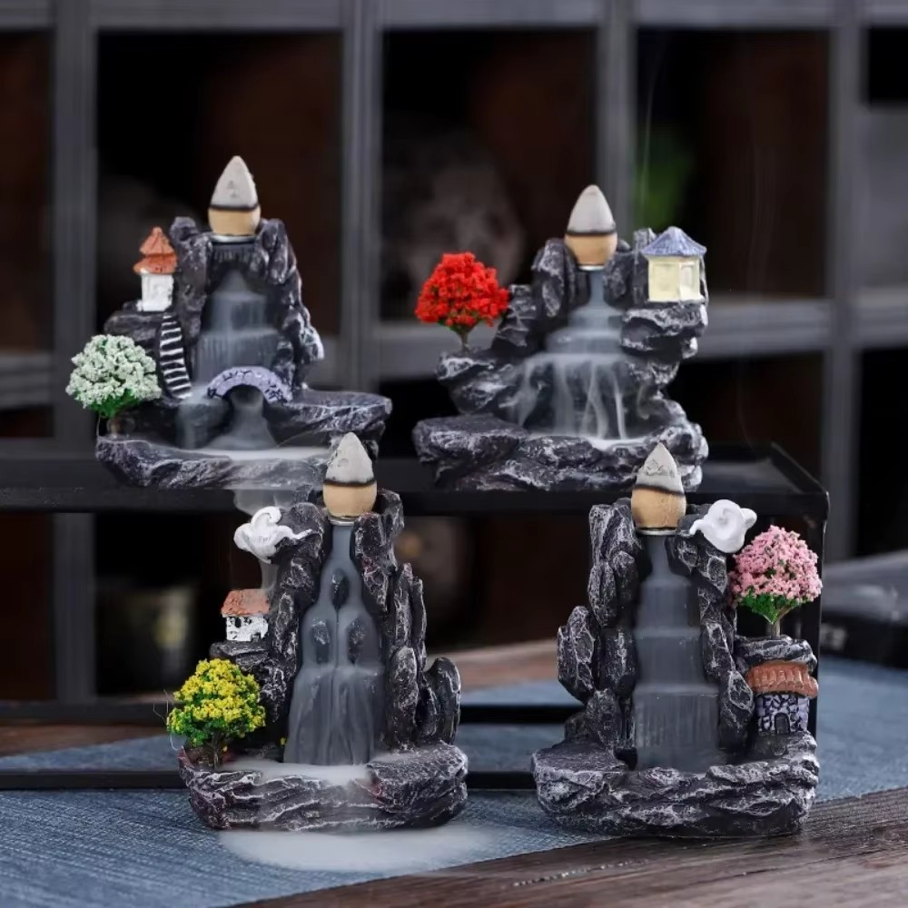 Backflow Incense Cone Holder Waterfall Incense Burner - 4 pieces