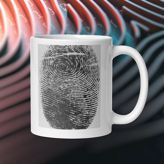 Fingerprints - White glossy mug