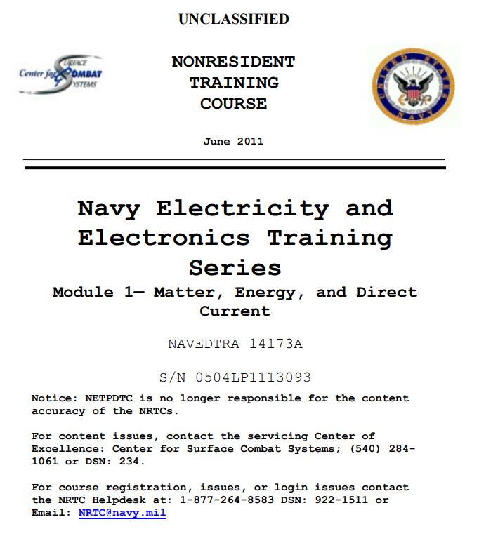 Navy Electronics Training Manual - 24 volumes -FREE