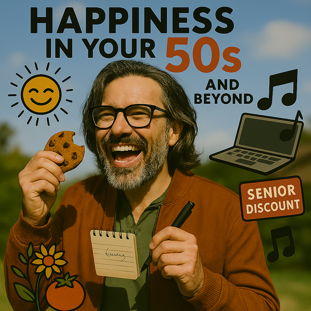 How does the definition of happiness change when you hit the 70's?