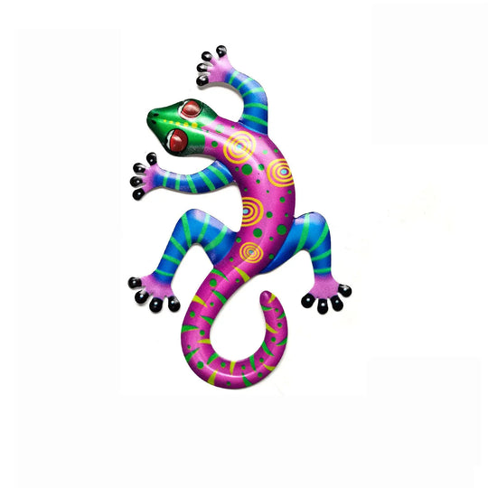 Iron Gecko Wall Art Ornaments Home Wall Decoration Simulation Realistic Metal Hummingbird Lizard Sculptures Garden Statue