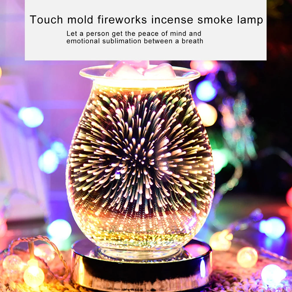 3D Fireworks Effect Touch Aromatherapy Electric Wax Melter