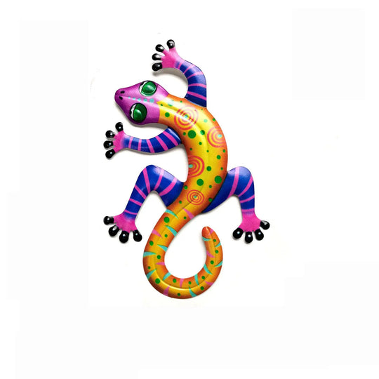Iron Gecko Wall Art Ornaments Home Wall Decoration Simulation Realistic Metal Hummingbird Lizard Sculptures Garden Statue