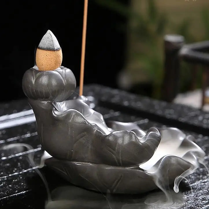 Black Ceramic Incense Burner