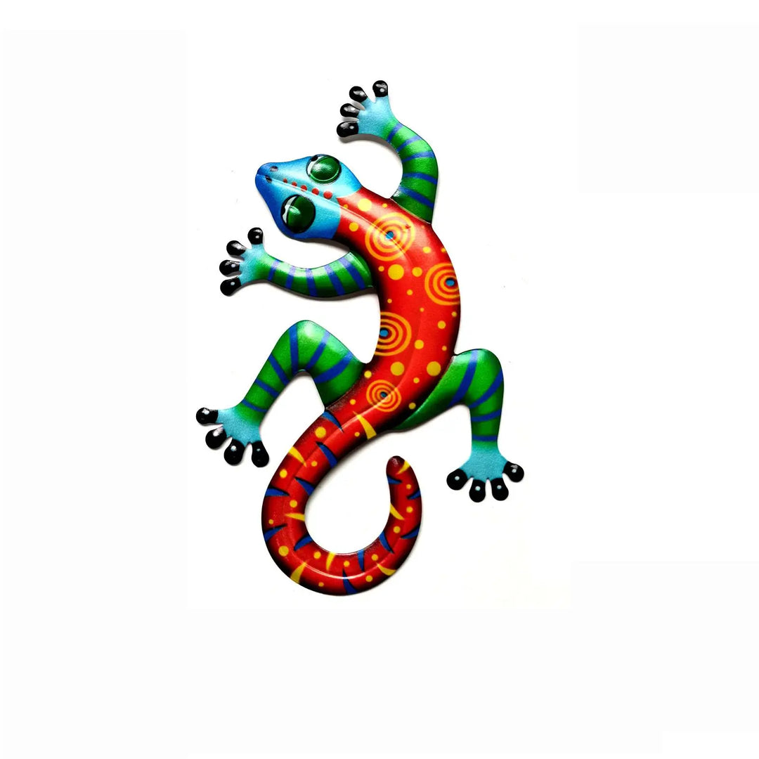 Iron Gecko Wall Art Ornaments Home Wall Decoration Simulation Realistic Metal Hummingbird Lizard Sculptures Garden Statue