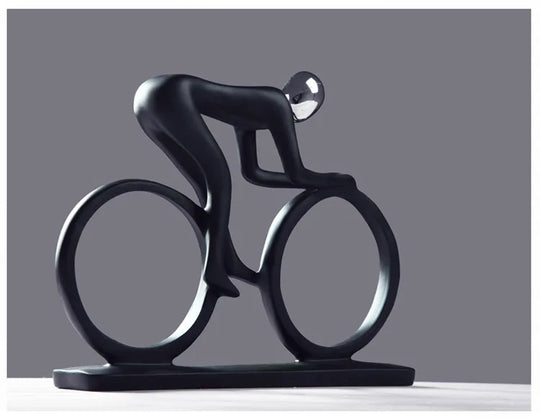 Modern Abstract Resin Bicycler Cyclist Statue