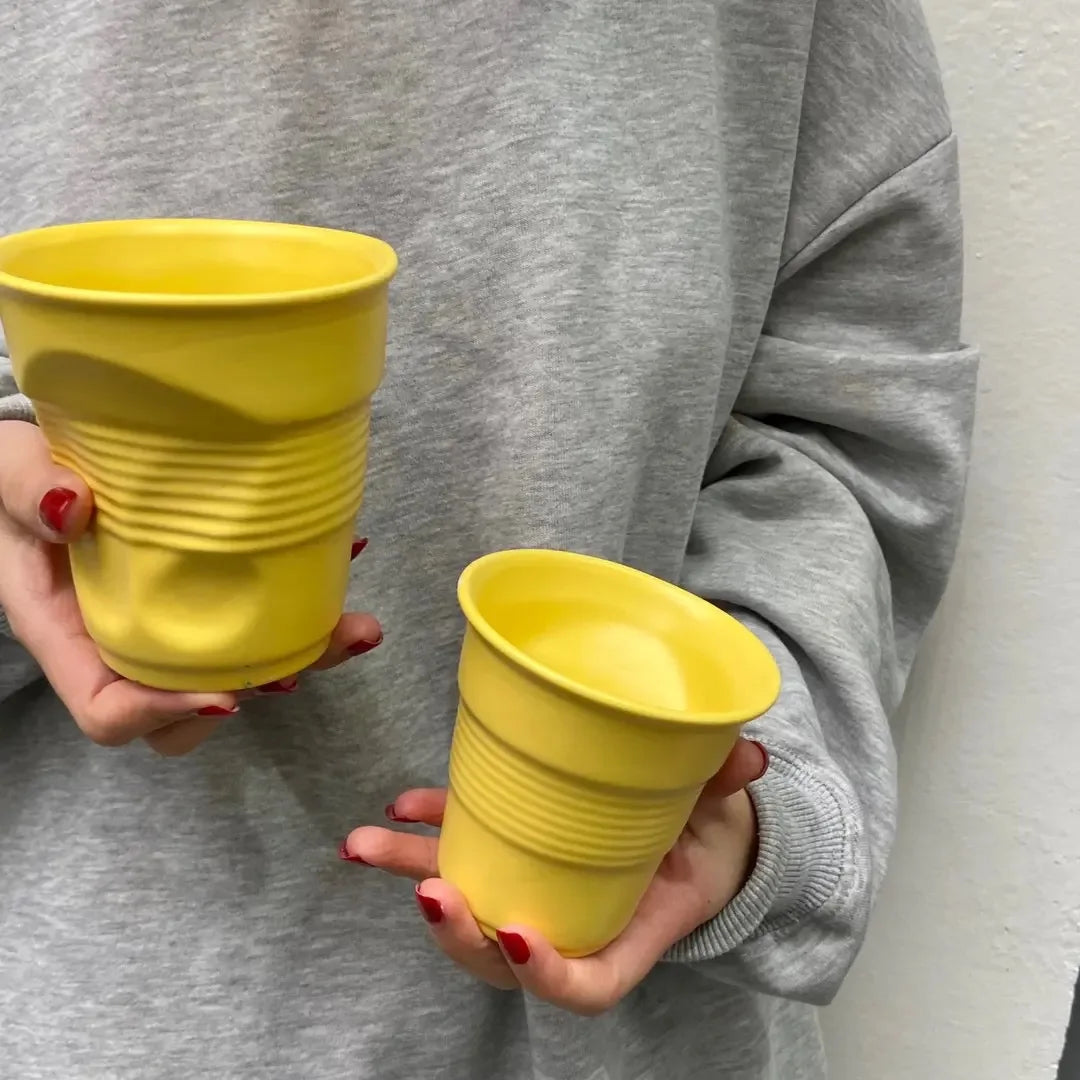 Irregular Ceramic Mug Hand-pinch Coffee Cup Mugs