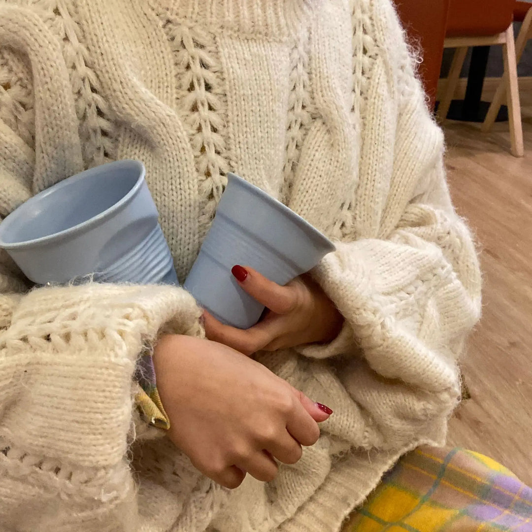 Irregular Ceramic Mug Hand-pinch Coffee Cup Mugs