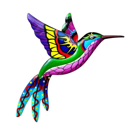 Iron Gecko Wall Art Ornaments Home Wall Decoration Simulation Realistic Metal Hummingbird Lizard Sculptures Garden Statue