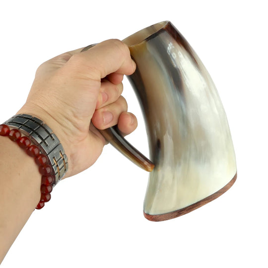 Natural Handmade Viking Mug Drinking Horn