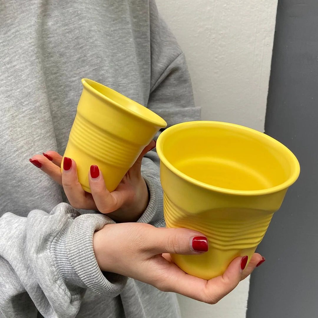 Irregular Ceramic Mug Hand-pinch Coffee Cup Mugs