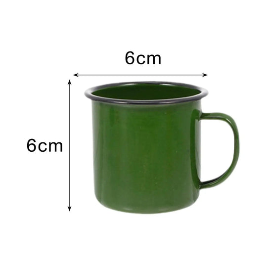 Enamel Coffee Cup Tea Cup Stylish Sturdy Water Cup Drinkware Milk Mug for Tabletop Office Household Apartments Cappuccino