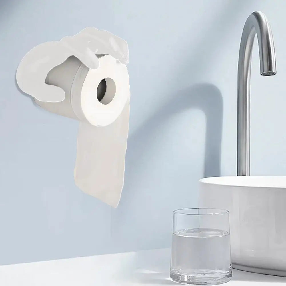 Resin Toilet Paper Holder Unique Hand-shaped Toilet Paper Holder for Bathroom Decor Wall Mounted Sculpture for Kitchen Tissue