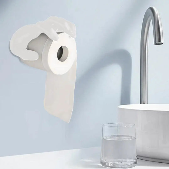 Resin Toilet Paper Holder Unique Hand-shaped Toilet Paper Holder for Bathroom Decor Wall Mounted Sculpture for Kitchen Tissue