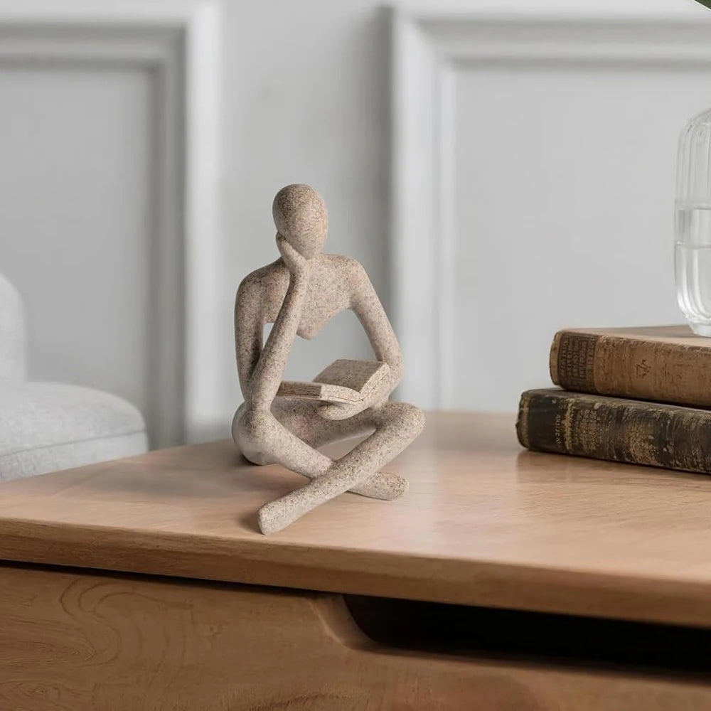 Person Who is Thinking Abstract Thinker Sculpture