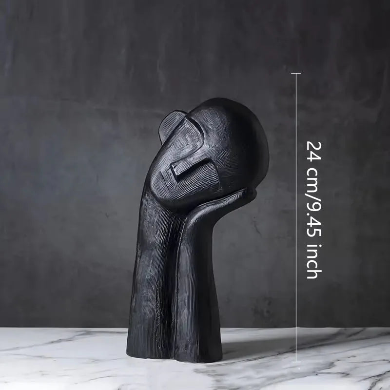 Nordic Abstract Contemplation Thinker Sculpture
