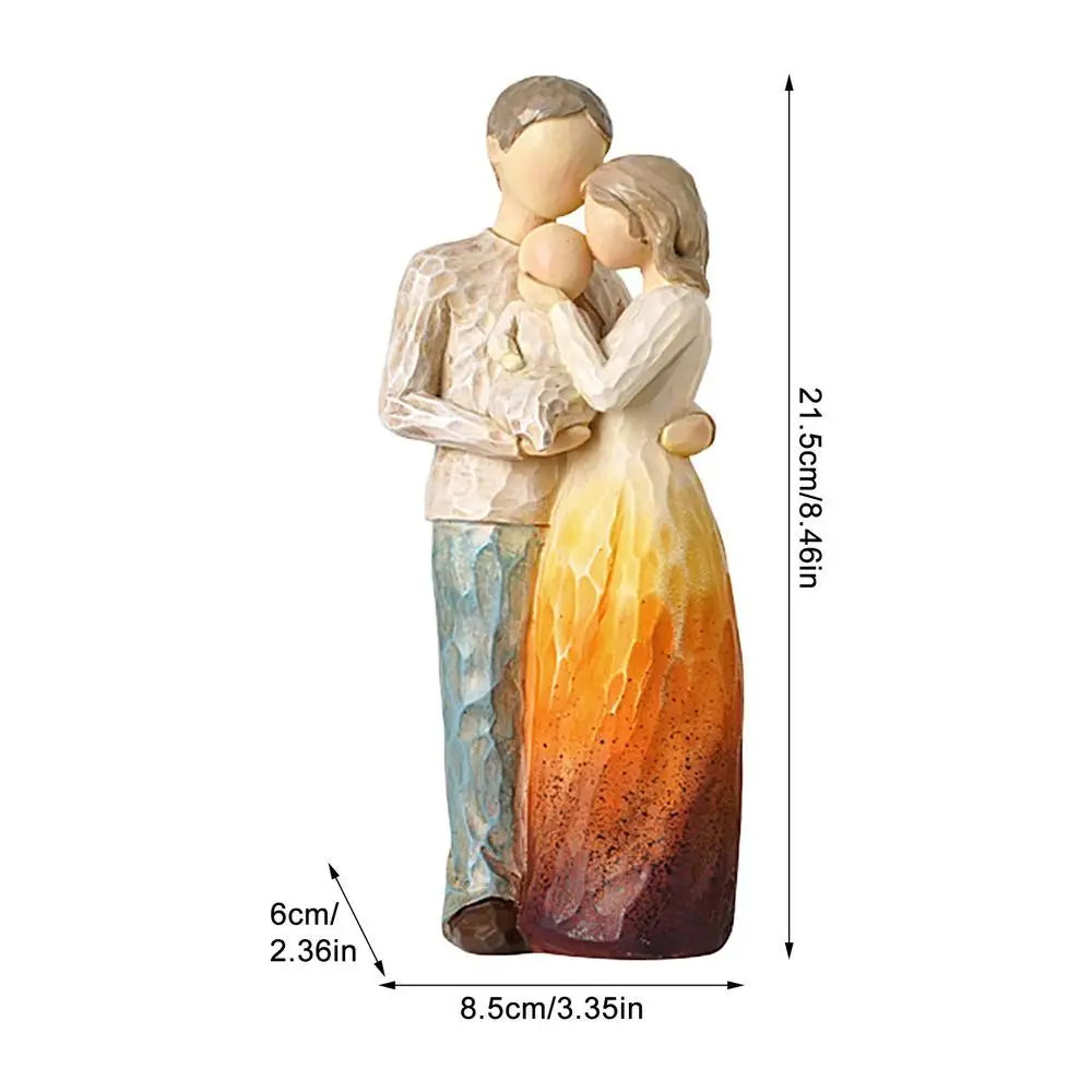 Resin Family Figures Hand Painted Character Figurines