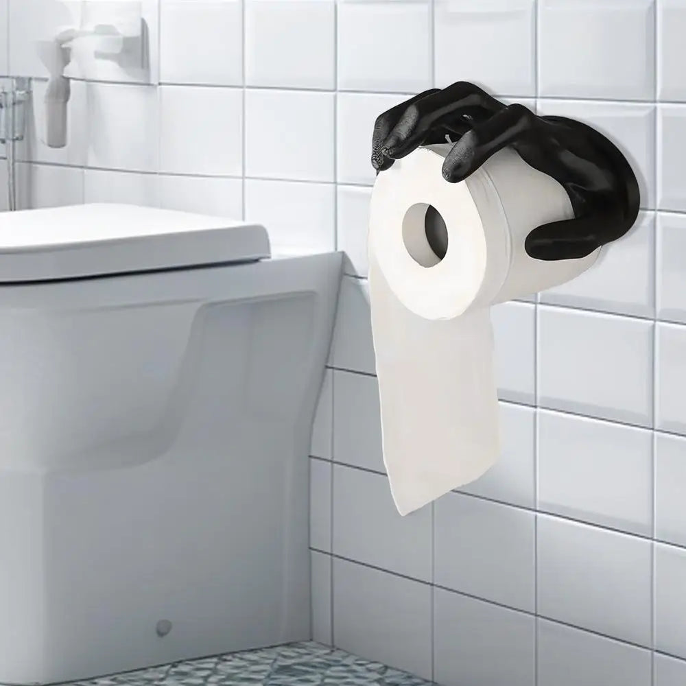 Resin Toilet Paper Holder Unique Hand-shaped Toilet Paper Holder for Bathroom Decor Wall Mounted Sculpture for Kitchen Tissue