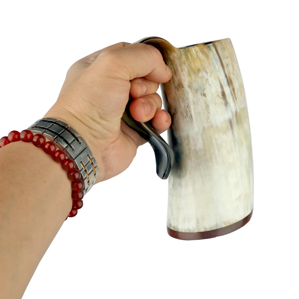 Natural Handmade Viking Mug Drinking Horn