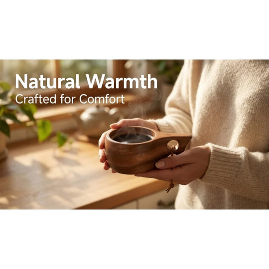 Handmade Wooden Mug Acacia Wood Coffee Tea Milk Cup