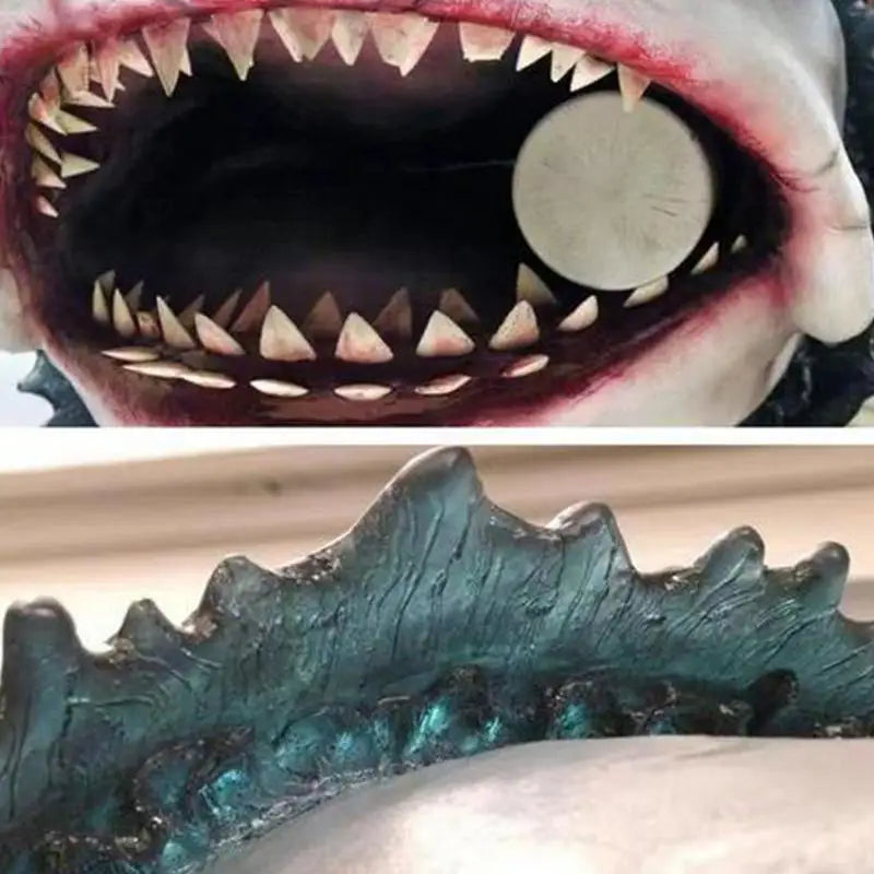 Shark Wall Mounted Trophy Sculpture Wall Realistic Shark Decoration Statue Scary Great Shark Sculpture Art Decoration for Home