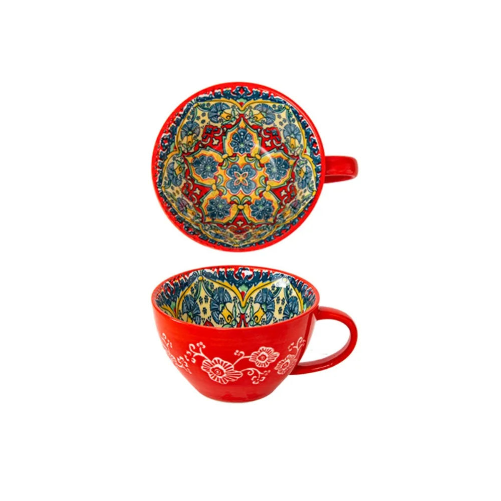Retro Bohemian Flower Cup