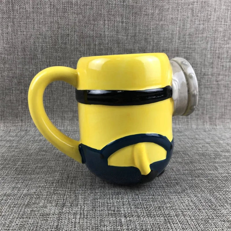 3D Cartoon Yellow Ceramic Mugs