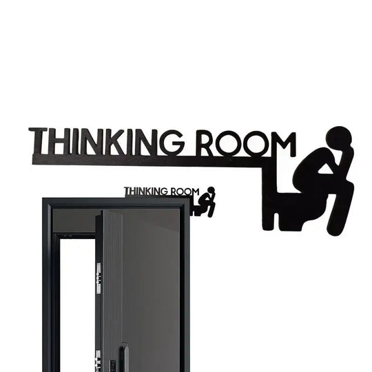 Modern Toilet Door Sign Thinking Room Wall Mounted Sculpture Home Decor Artwork Decorative Door Frame Pendant Home Decorations
