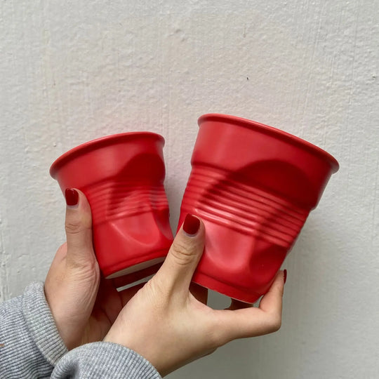 Irregular Ceramic Mug Hand-pinch Coffee Cup Mugs