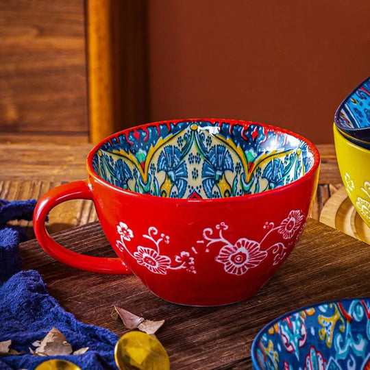 Retro Bohemian Flower Cup