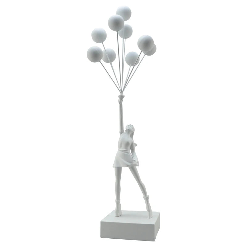 Balloon Girl Statue Flying Balloons