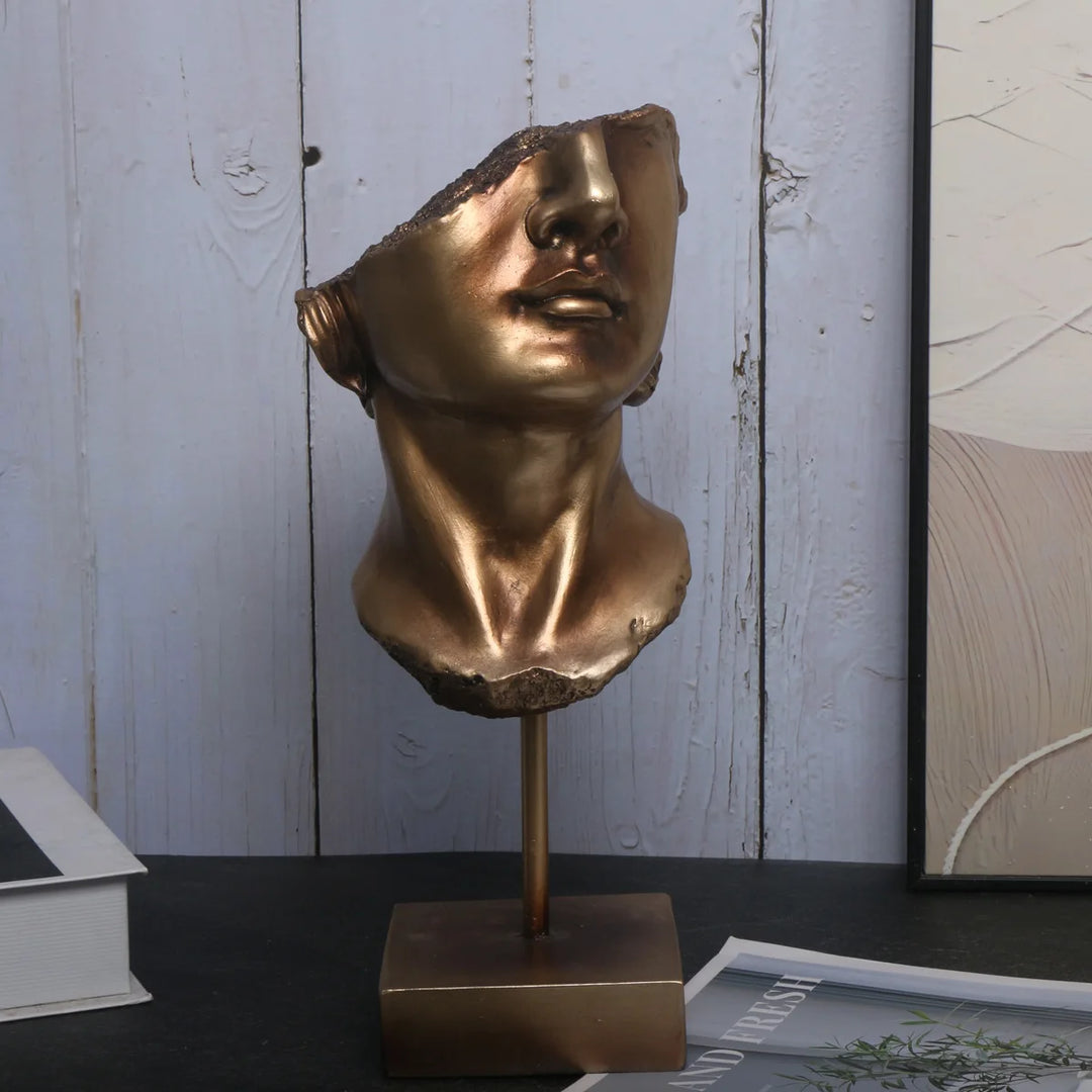Room Decor 1pc Classic Bust Statue Decor, Resin Art Sculpture Ornament, Original Tabletop Bust, Collectible Craft Home Decor