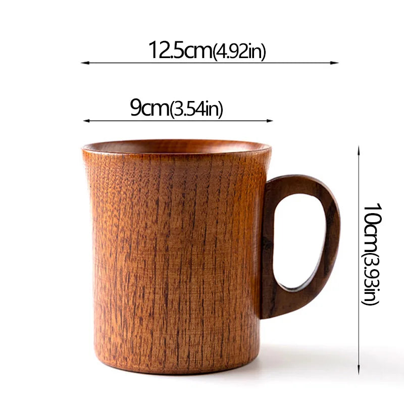 Wooden Cups Handmade Jujube Wood Handle Cups