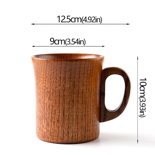 Wooden Cups Handmade Jujube Wood Handle Cups