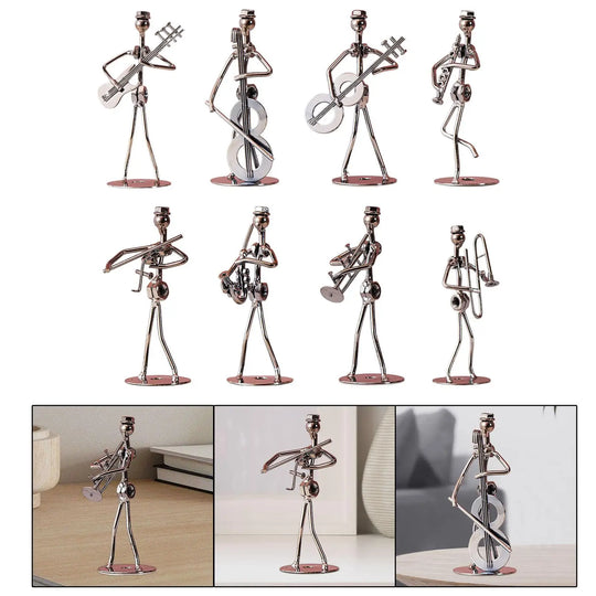 Musical Man Statue Musician Tabletop Figurine Musician Player Sculpture Art Figurine for Party Office Entrance Table Festival