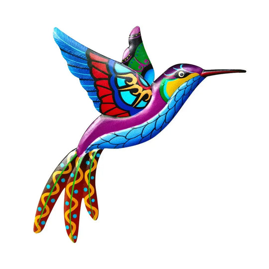 Iron Gecko Wall Art Ornaments Home Wall Decoration Simulation Realistic Metal Hummingbird Lizard Sculptures Garden Statue
