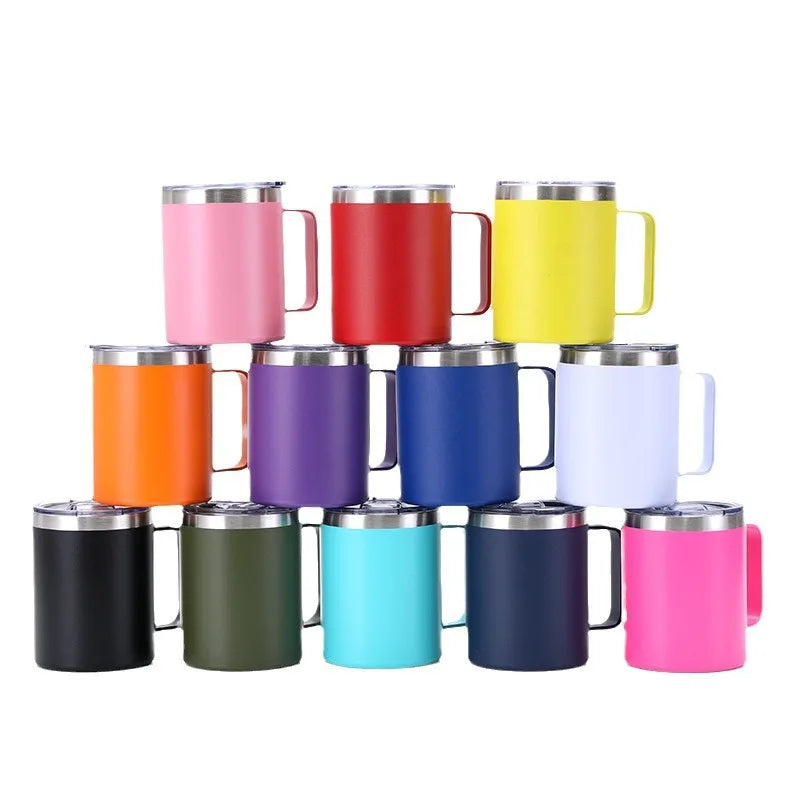 350ml 12oz stainless steel mug coffee mug cup with handle