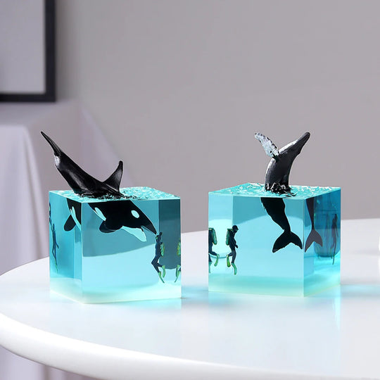 Marine Ocean Epoxy Resin Lamp LED Night Light