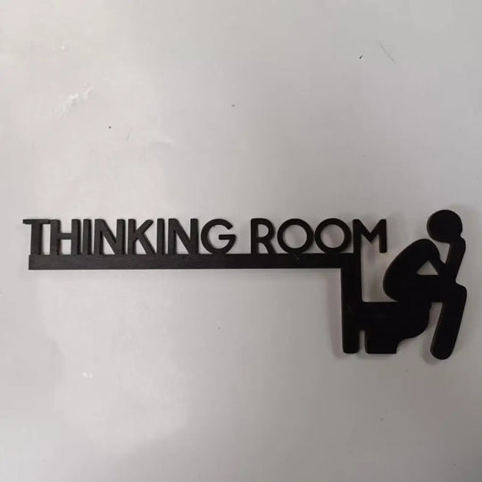 Modern Toilet Door Sign Thinking Room Wall Mounted Sculpture Home Decor Artwork Decorative Door Frame Pendant Home Decorations