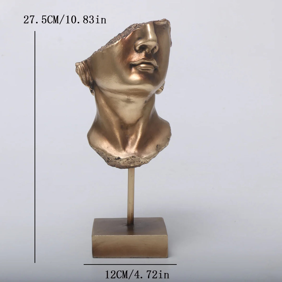 Room Decor 1pc Classic Bust Statue Decor, Resin Art Sculpture Ornament, Original Tabletop Bust, Collectible Craft Home Decor
