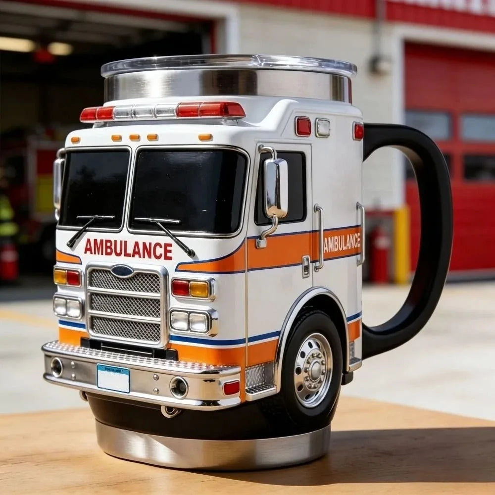 Fire Rescue, Ambulance, Police Car Coffee Mugs