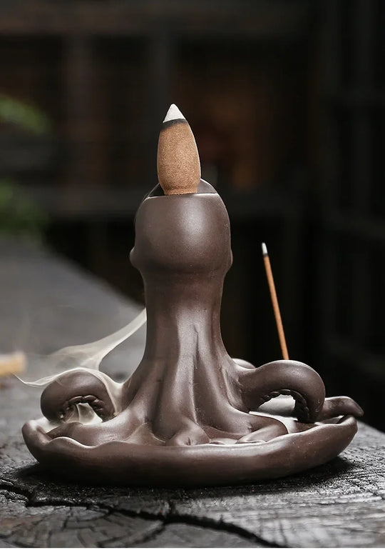 Creative Funny Skull,  Octopus Backflow Incense Burner