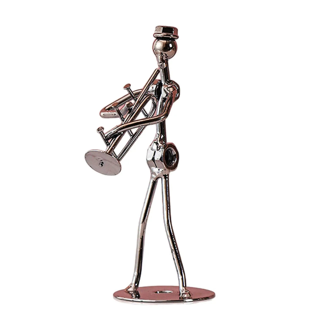Musical Man Statue Musician Tabletop Figurine Musician Player Sculpture Art Figurine for Party Office Entrance Table Festival