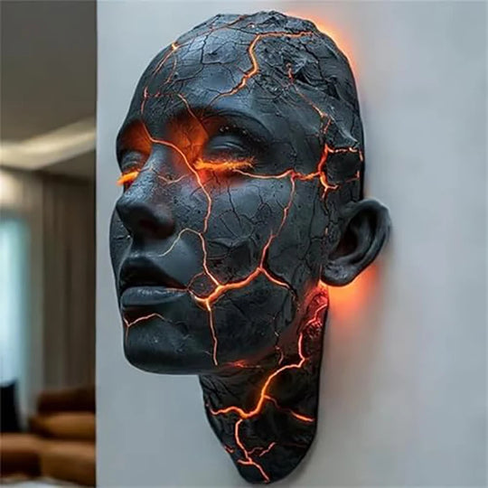 Cracked Soul Wall Lights Shattered Soul Wall Lamps Creative Figurine Luminous Resin Ornaments Sculpture Home Decor