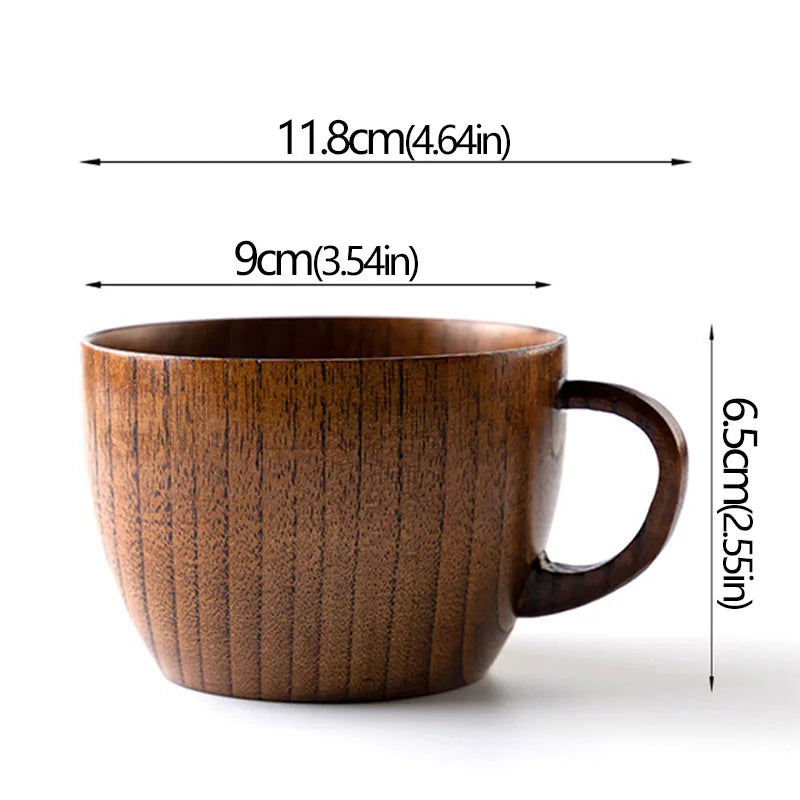 Wooden Cups Handmade Jujube Wood Handle Cups