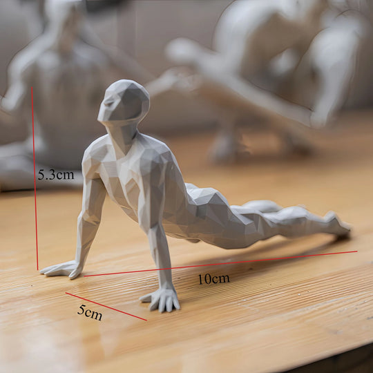 3D Printed Yoga Figurine -Minimalist Home Decor Statue for Living Room & Desktop,Unique Spiritual Accent for Bar, Gym Interiors
