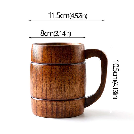 Wooden Cups Handmade Jujube Wood Handle Cups