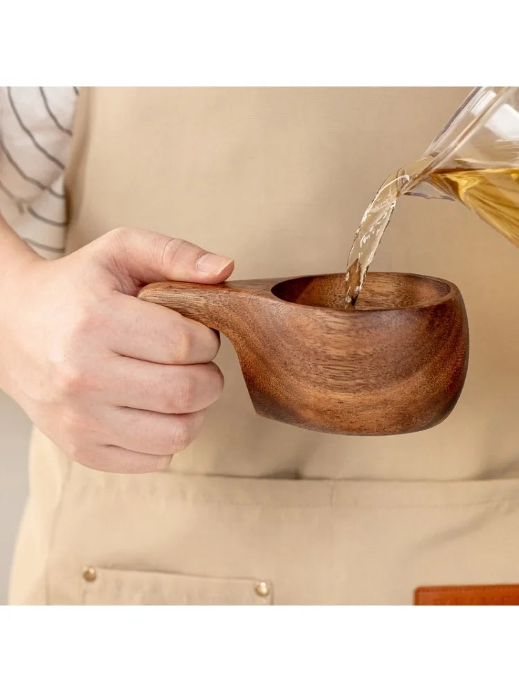 Handmade Wooden Mug Acacia Wood Coffee Tea Milk Cup