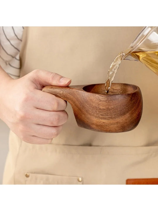 Handmade Wooden Mug Acacia Wood Coffee Tea Milk Cup