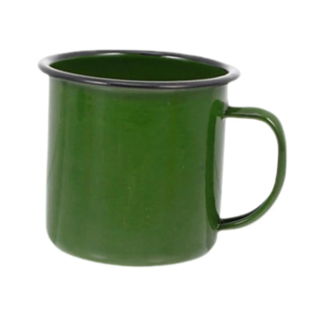 Enamel Coffee Cup Tea Cup Stylish Sturdy Water Cup Drinkware Milk Mug for Tabletop Office Household Apartments Cappuccino